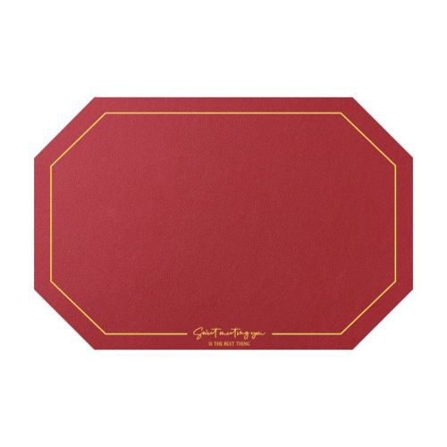 Octagonal Leather Placemat Waterproof Household Table Mat Heat Proof Mat Placemat