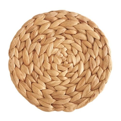 Woven Water Hyacinth Grass Round Pad Heat Insulation Coaster Bowl