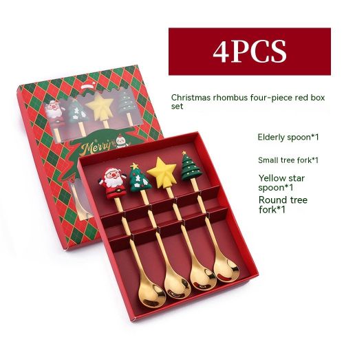 Creative Stainless Steel Christmas Spoon Kit
