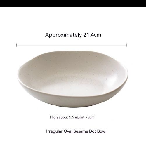 Korean Style Splash Ink Irregular Shaped Ceramic Bowl